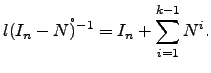 $\displaystyle \l ( I_n -N \r)^{-1} = I_n + \sum_{i=1}^{k-1} N^i.$