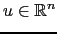 $ u\in {\mathbb{R}}^n$