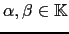 $ \alpha , \beta \in {\mathbb{K}}$