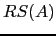 $ RS(A)$