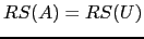 $ RS(A)=RS(U)$