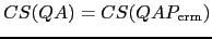 $ CS(QA)=CS(QAP_{\text{erm}})$