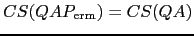 $ CS(QAP_{\text{erm}})=CS(QA)$