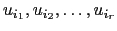 $ u_{i_1},u_{i_2},\dots, u_{i_r}$