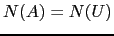 $ N(A)=N(U)$