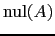 $ \mathrm{nul}(A)$