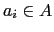 $ a_i \in A$