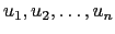 $ u_1,u_2,\dots,u_n$