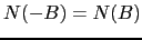 $ N(-B)=N(B)$