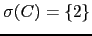 $ \sigma(C)=\left\{2\right\}$