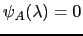 $ \psi_A(\lambda)=0$