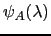 $ \psi_A(\lambda)$