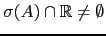 $ \sigma(A)\cap {\mathbb{R}}\ne \emptyset$