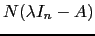 $ N(\lambda I_n -A)$