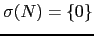 $ \sigma(N)=\left\{0\right\}$