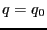 $\displaystyle q=q_0$
