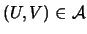 $ (U,V)\in {\cal{A}}$