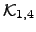 $ {\cal{K}}_{1,4}$