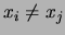 $ x_i\ne x_j$