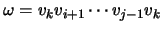 $ \omega=v_k v_{i+1}\cdots v_{j-1}v_k$