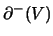 $ \partial^- (V)$