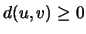 $ d(u,v)\ge 0$