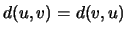 $ d(u,v)=d(v,u)$