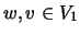 $ w,v\in V_1$