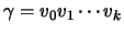 $ \gamma=v_0v_1\cdots v_k$