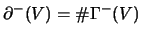 $ \partial^-(V)=\char93 \Gamma^-(V)$