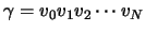 $ \gamma=v_0v_1v_2\cdots v_N$
