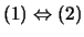 $ (1) \Leftrightarrow (2)$