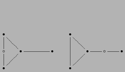 $\displaystyle \xymatrix{\bullet \ar@{-}[rd] & & &\\
\circ \ar@{-}[u]\ar@{-}[d]...
...et \ar@{-}[r] &\circ\ar@{-}[r]& \bullet \\
\bullet\ar@{-}[uu] \ar@{-}[ru] &&&}$