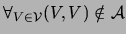 $ \forall_{V\in {\cal{V}}} (V,V)\notin {\cal{A}}$