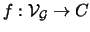 $ f:{\cal{V}}_{\cal{G}}\rightarrow C$