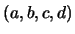 $ (a,b,c,d)$