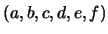 $ (a,b,c,d,e,f)$