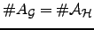 $ \char93 A_{\cal{G}}=\char93 {\cal{A}}_{\cal{H}}$