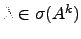 $ \lambda \in \sigma(A^k)$