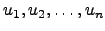 $ u_1,u_2,\dots,u_n$