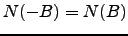 $ N(-B)=N(B)$