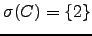 $ \sigma(C)=\left\{2\right\}$