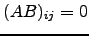 $ (AB)_{ij}=0$