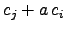 $ c_j+a\, c_i$