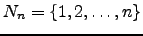 $ N_n=\left\{1,2,\dots , n\right\}$