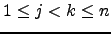 $ 1\le j<k\le n$