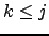$ k\le j$
