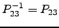 $ P_{23}^{-1}=P_{23}$