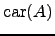 $ \mathrm{car}(A)$