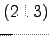 $ (2\, 1\, 3)$